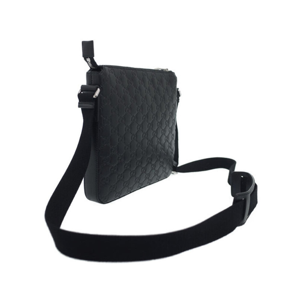 Gucci Bag ssima Crossbody Leather Messenger Signature Black